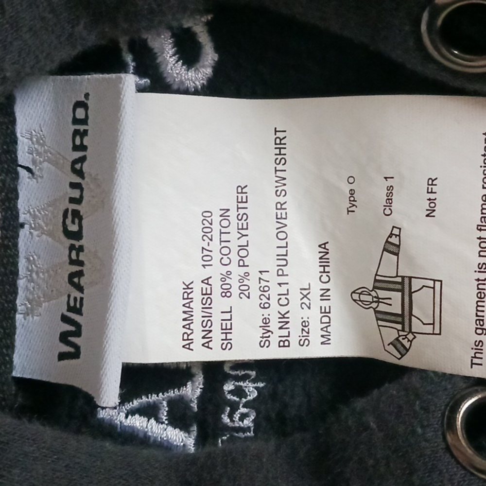 WearGuard Sygma High-Visibility Safty Work Hooded Pullover Sweatshirt Mens 2xl - Picture 6 of 6